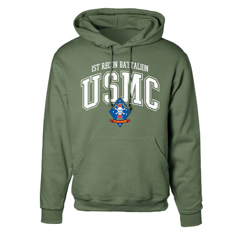 1st Recon Battalion Arched Hoodie - SGT GRIT