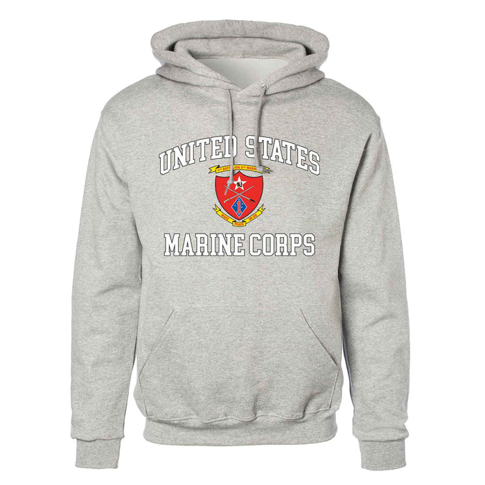 1st Battalion 5th Marines USMC Hoodie - SGT GRIT