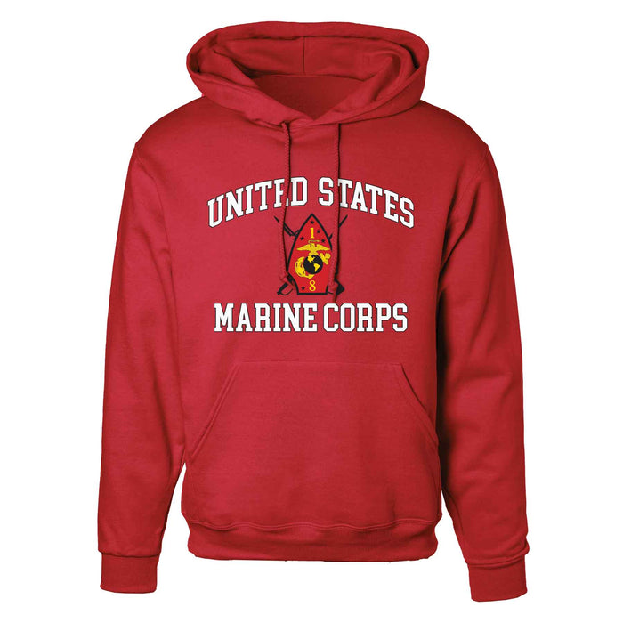 1st Battalion 8th Marines USMC Hoodie - SGT GRIT
