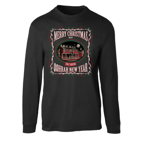 USMC Tun Tavern Christmas Long Sleeve T-Shirt- Black - SGT GRIT