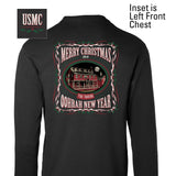 USMC Tun Tavern Christmas Long Sleeve T-Shirt Back Design- Black - SGT GRIT
