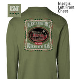 USMC Tun Tavern Christmas Long Sleeve T-Shirt Back Design- OD Green (Copy) - SGT GRIT