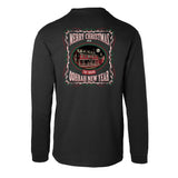USMC Tun Tavern Christmas Long Sleeve T-Shirt Back Design- Black - SGT GRIT