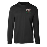 USMC Tun Tavern Christmas Long Sleeve T-Shirt Back Design- Black - SGT GRIT