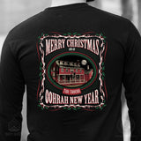 USMC Tun Tavern Christmas Long Sleeve T-Shirt Back Design- Black - SGT GRIT