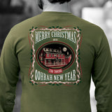 USMC Tun Tavern Christmas Long Sleeve T-Shirt Back Design- OD Green (Copy) - SGT GRIT