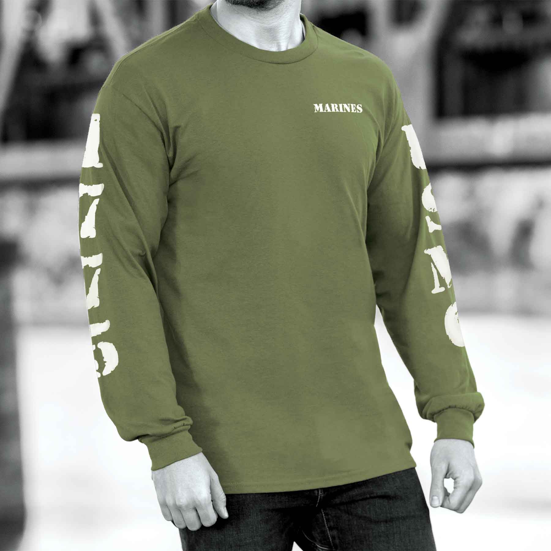 USMC OD Long Sleeve T-shirt – SGT GRIT
