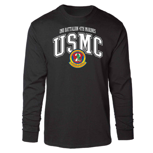 2nd Battalion 4th Marines Arched Long Sleeve T-shirt - SGT GRIT