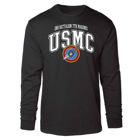 2nd Battalion 7th Marines Arched Long Sleeve T-shirt - SGT GRIT