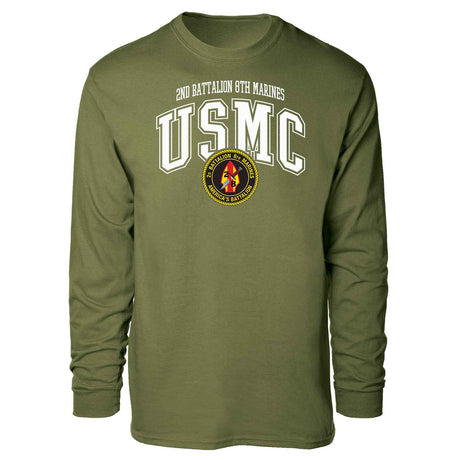 2nd Battalion 8th Marines Arched Long Sleeve T-shirt - SGT GRIT