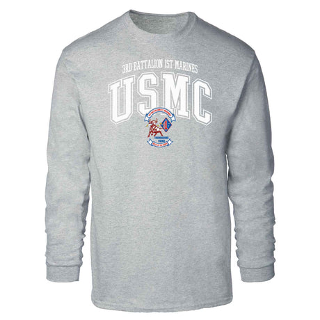 3rd Battalion 1st Marines Arched Long Sleeve T-shirt - SGT GRIT