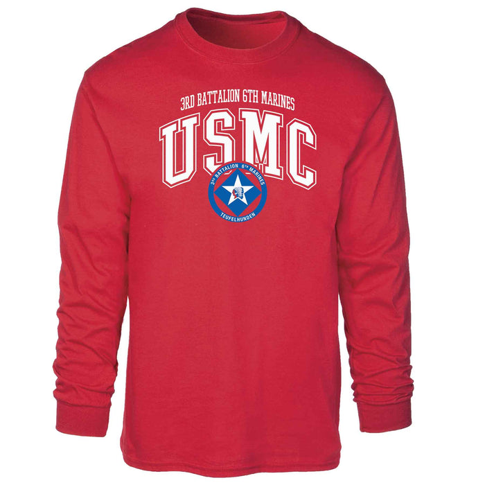 3rd Battalion 6th Marines Arched Long Sleeve T-shirt - SGT GRIT