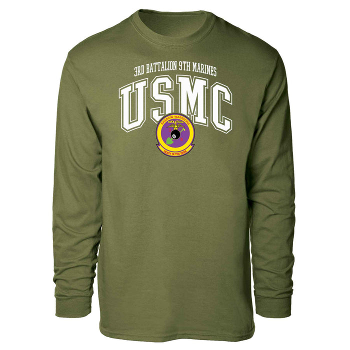 3rd Battalion 9th Marines Arched Long Sleeve T-shirt - SGT GRIT