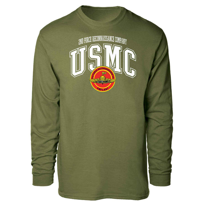 2nd Force Reconnaissance Co Arched Long Sleeve T-shirt - SGT GRIT