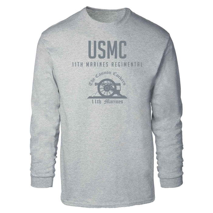 11th Marines Regimental Tonal Long Sleeve T-shirt - SGT GRIT