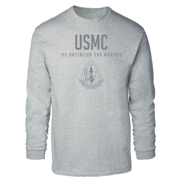 1st Battalion 2nd Marines Tonal Long Sleeve T-shirt - SGT GRIT