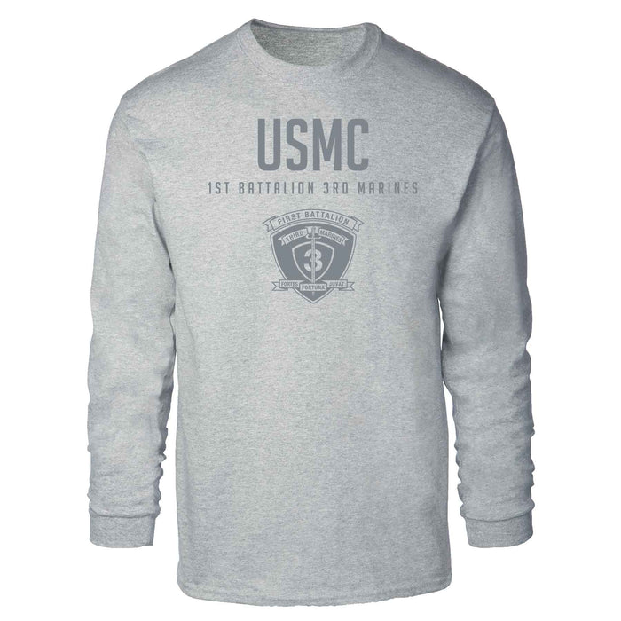 1st Battalion 3rd Marines Tonal Long Sleeve T-shirt - SGT GRIT