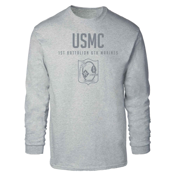 1st Battalion 6th Marines Tonal Long Sleeve T-shirt - SGT GRIT