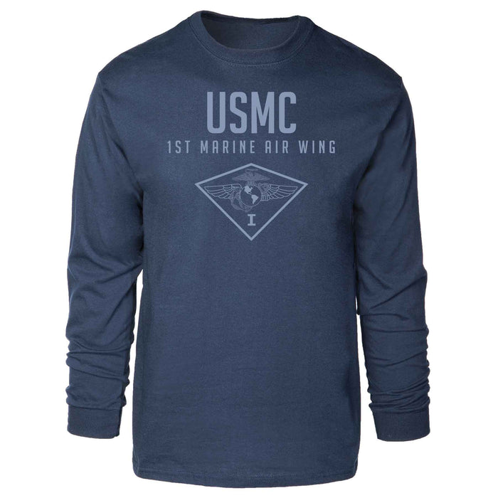 1st Marine Air Wing Tonal Long Sleeve T-shirt - SGT GRIT