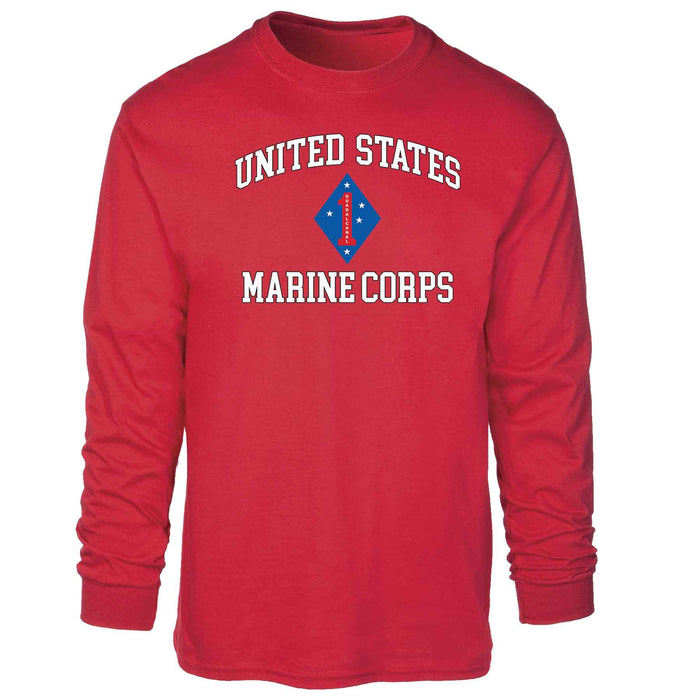 Guadalcanal 1st Marine Division USMC Long Sleeve T-shirt - SGT GRIT