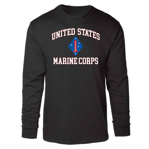 Vietnam 1st Marine Division USMC Long Sleeve T-shirt - SGT GRIT