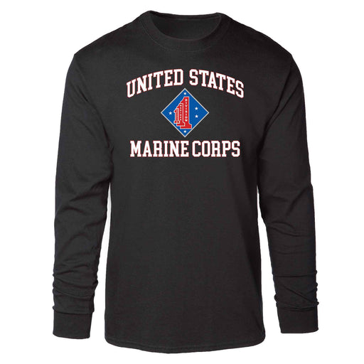 1st Battalion 1st Marines USMC Long Sleeve T-shirt - SGT GRIT