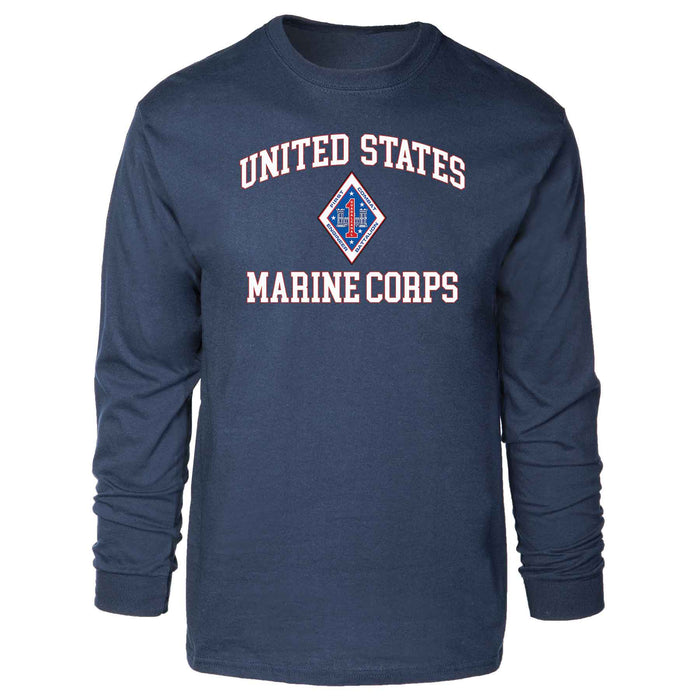 1st Combat Engineer Battalion USMC Long Sleeve T-shirt - SGT GRIT