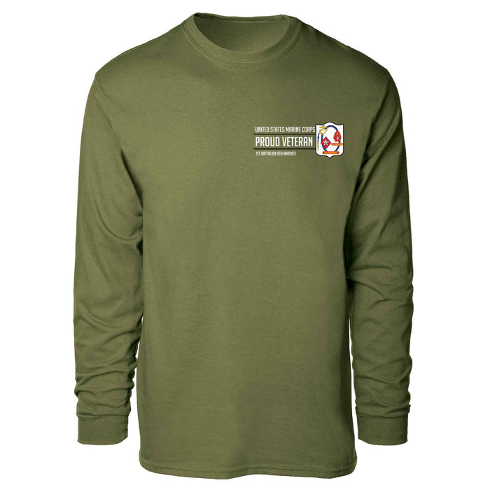 1st Battalion 6th Marines Proud Veteran Long Sleeve T-shirt - SGT GRIT
