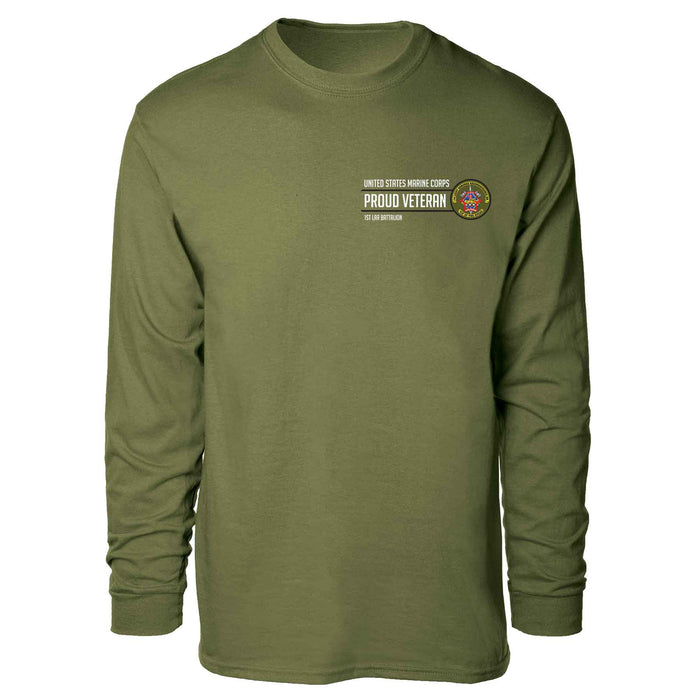 1st LAR Battalion Proud Veteran Long Sleeve T-shirt - SGT GRIT