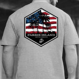 USMC Bootcamp Hexagon Back Design T-Shirt – Grey - SGT GRIT