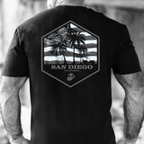 USMC Bootcamp Hexagon Back Design T-Shirt – Black - SGT GRIT