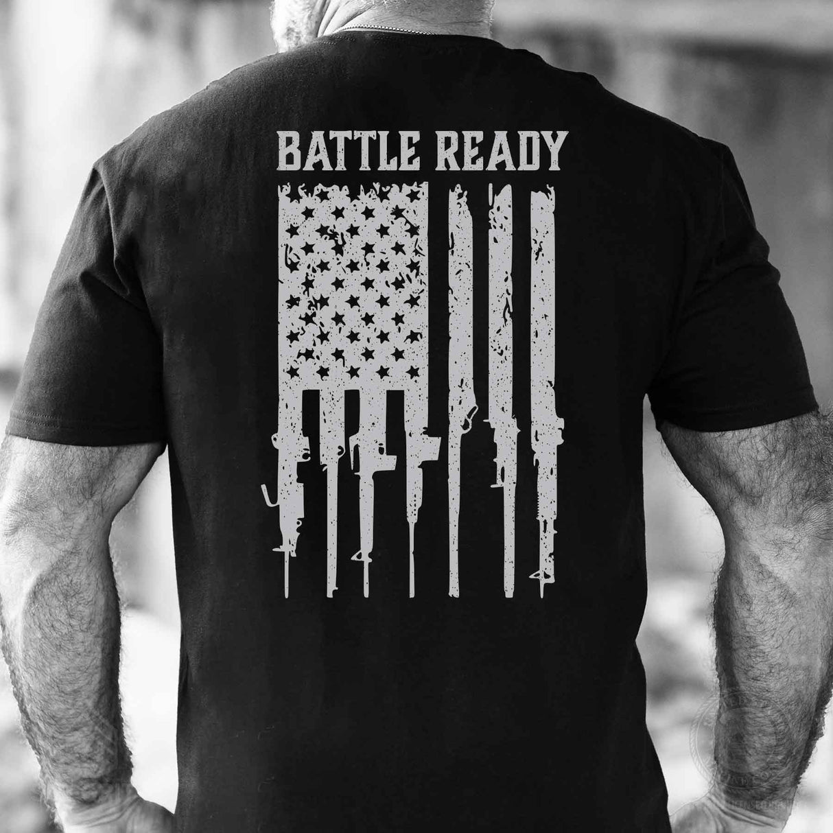 Battle Ready Flag T-Shirt -Back Design - SGT GRIT