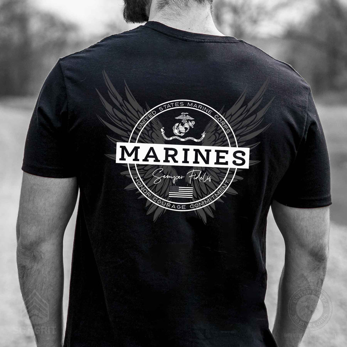 USMC Honor Courage Commitment T-Shirt - SGT GRIT