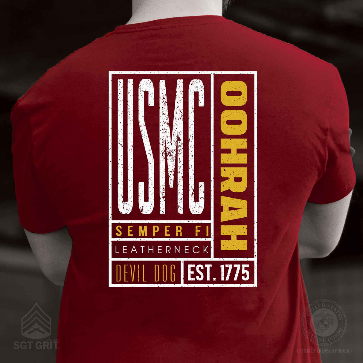 USMC Stamped Slogan T-Shirt - SGT GRIT