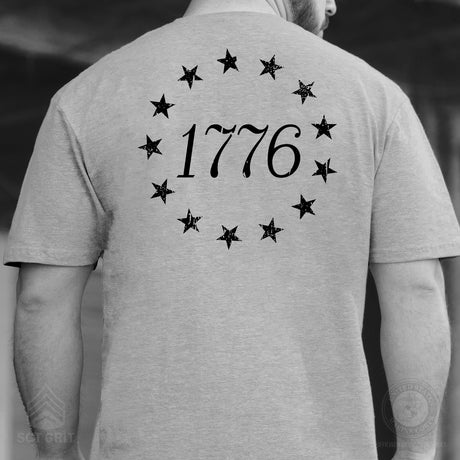 1776 Betsy Ross Flag T-Shirt - Back Design - SGT GRIT