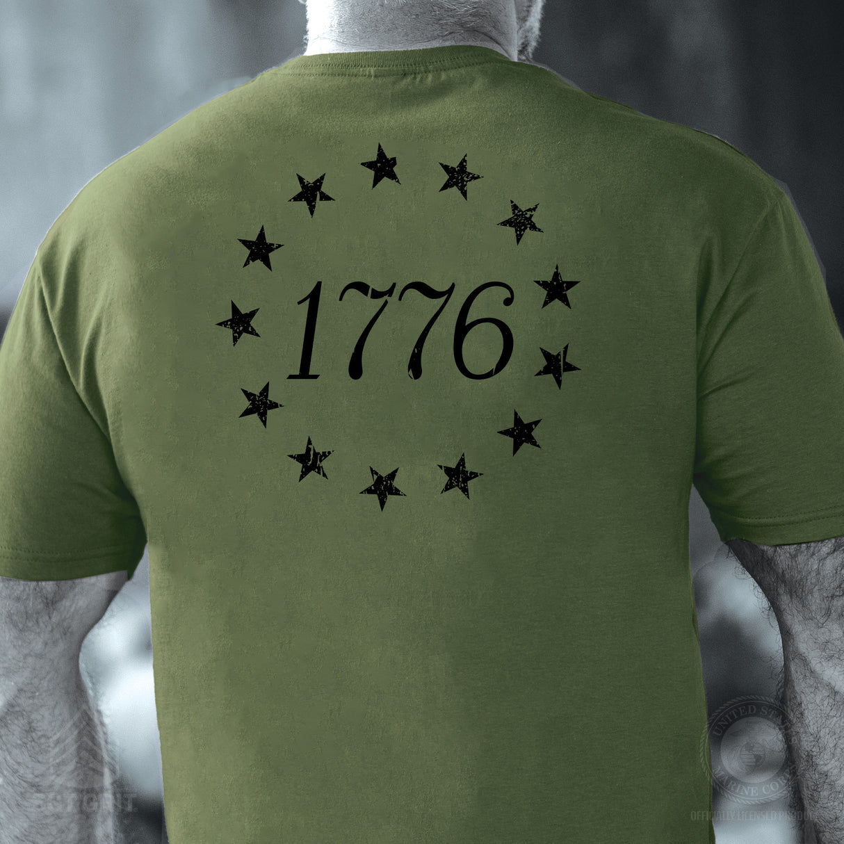 1776 Betsy Ross Flag T-Shirt - Back Design - SGT GRIT