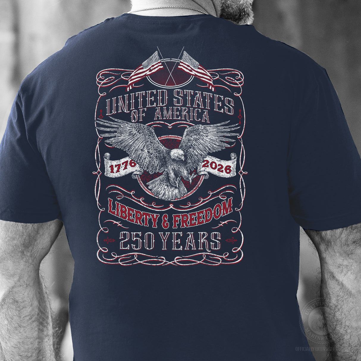 250 Years of Liberty & Freedom T-Shirt - Back Design - SGT GRIT