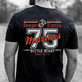 USMC Battle Ready ’75 T-Shirt – Back Design - SGT GRIT
