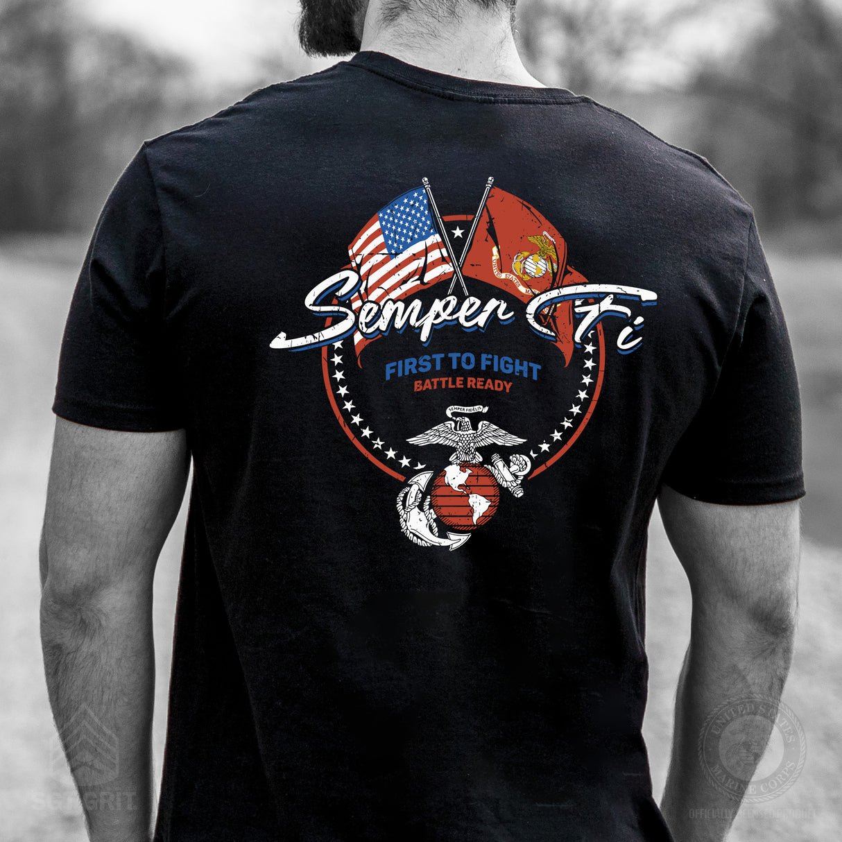 New Circle Full Back Design- T-Shirt - SGT GRIT
