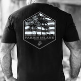 USMC Bootcamp Hexagon Back Design T-Shirt – Black - SGT GRIT