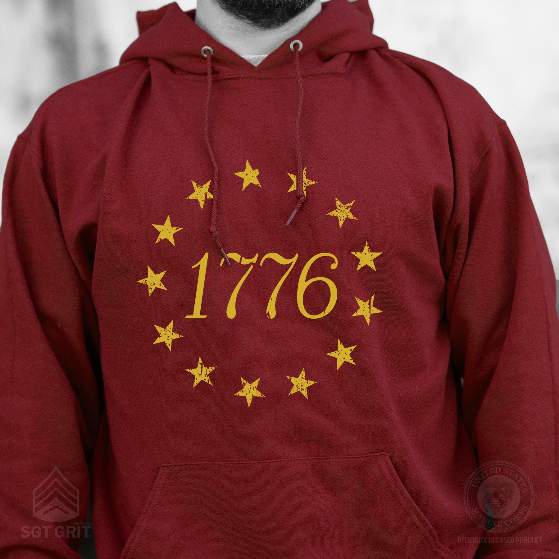 1776 Betsy Ross Flag Hoodie | Patriotic Crewneck – SGT GRIT