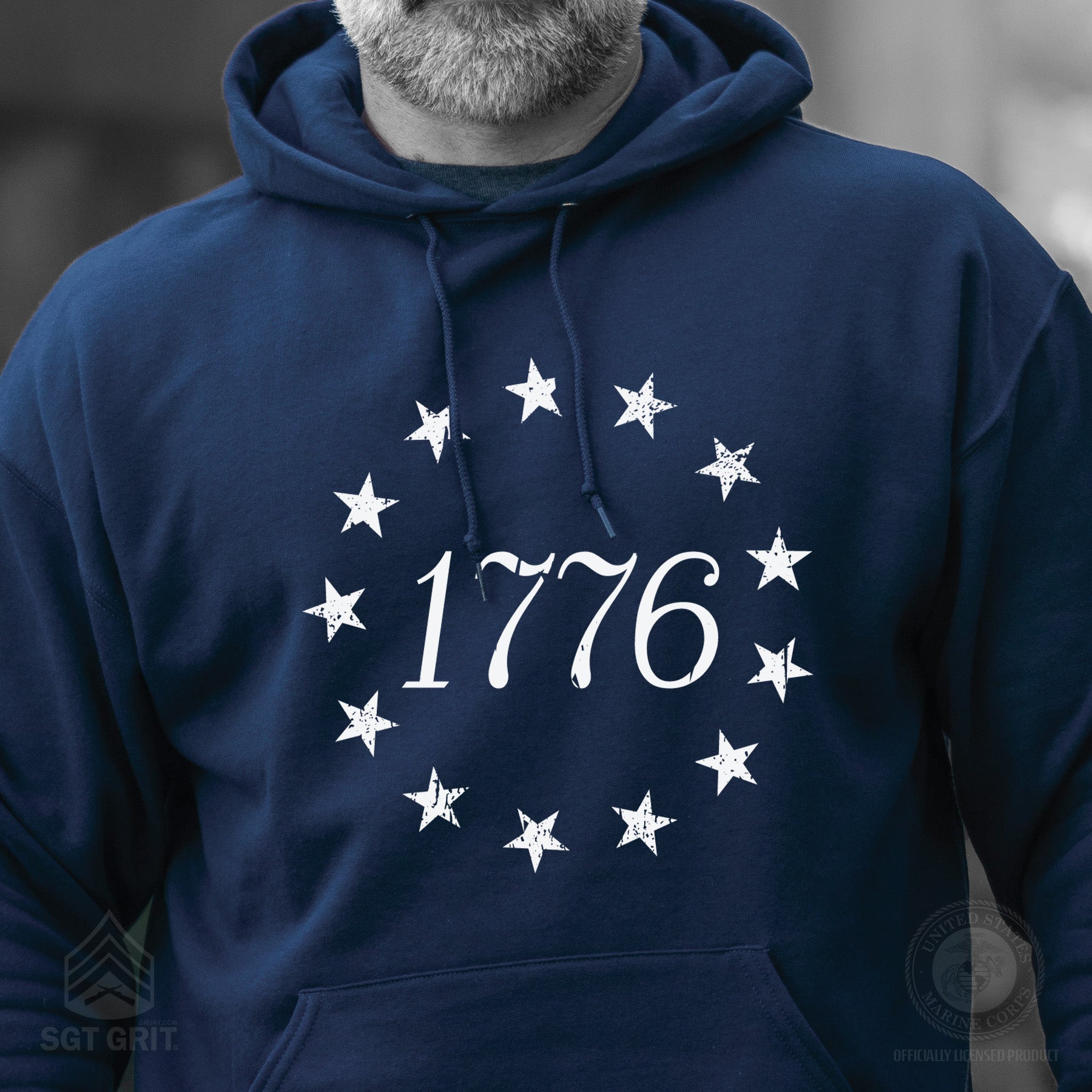 1776 Betsy Ross Flag Hoodie | Patriotic Crewneck – SGT GRIT