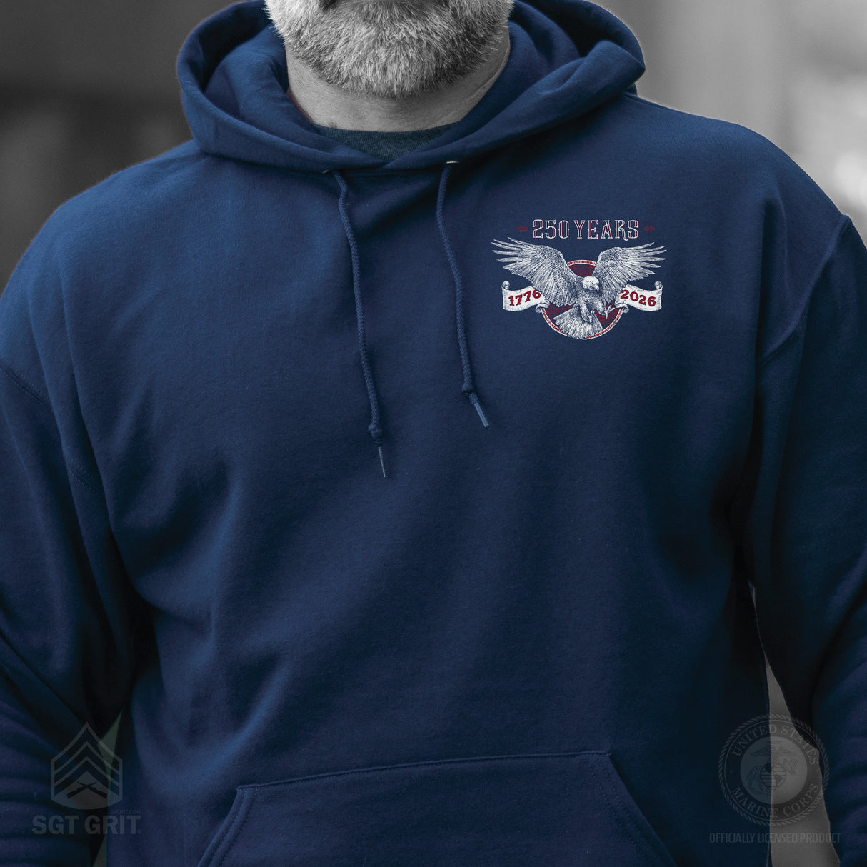 250 Years of Liberty & Freedom Hoodie - Back Design - SGT GRIT
