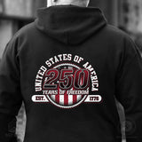 250 Years of Freedom Hoodie - Back Design - SGT GRIT