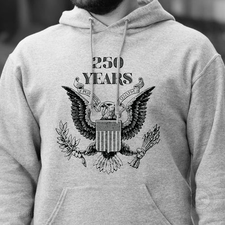 Vintage Eagle 250 Years Hoodie- Gray - SGT GRIT
