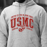 USMC Bold Collegiate Hoodie - SGT GRIT