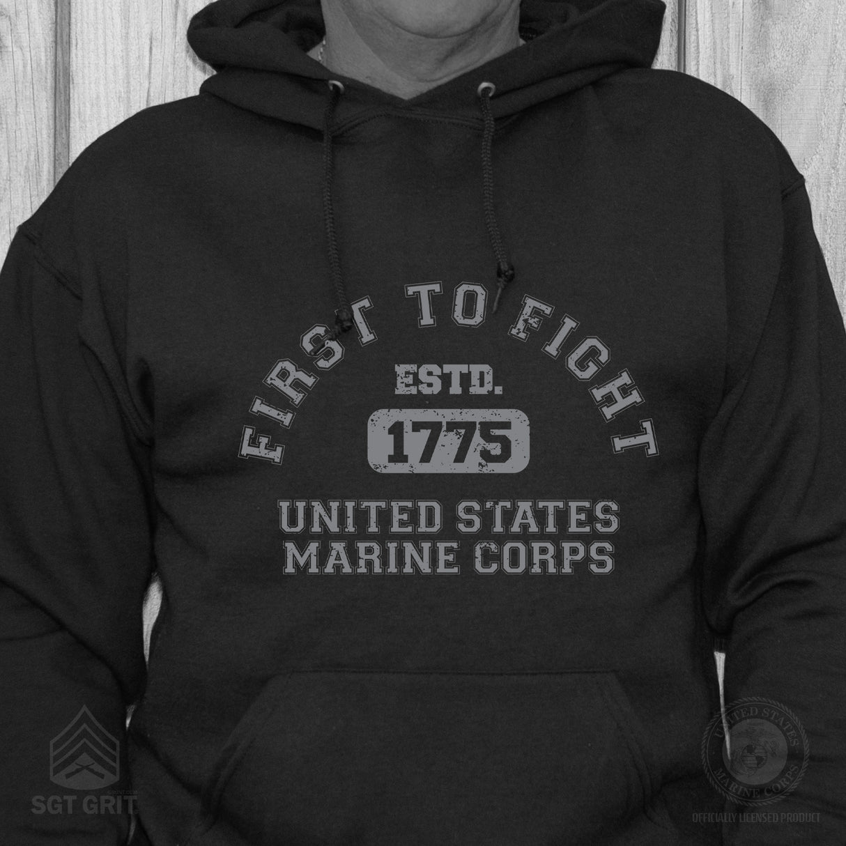 First to Fight Collegiate USMC Hoodie - SGT GRIT