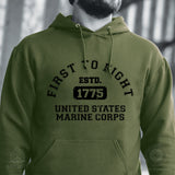 First to Fight Collegiate USMC Hoodie - SGT GRIT