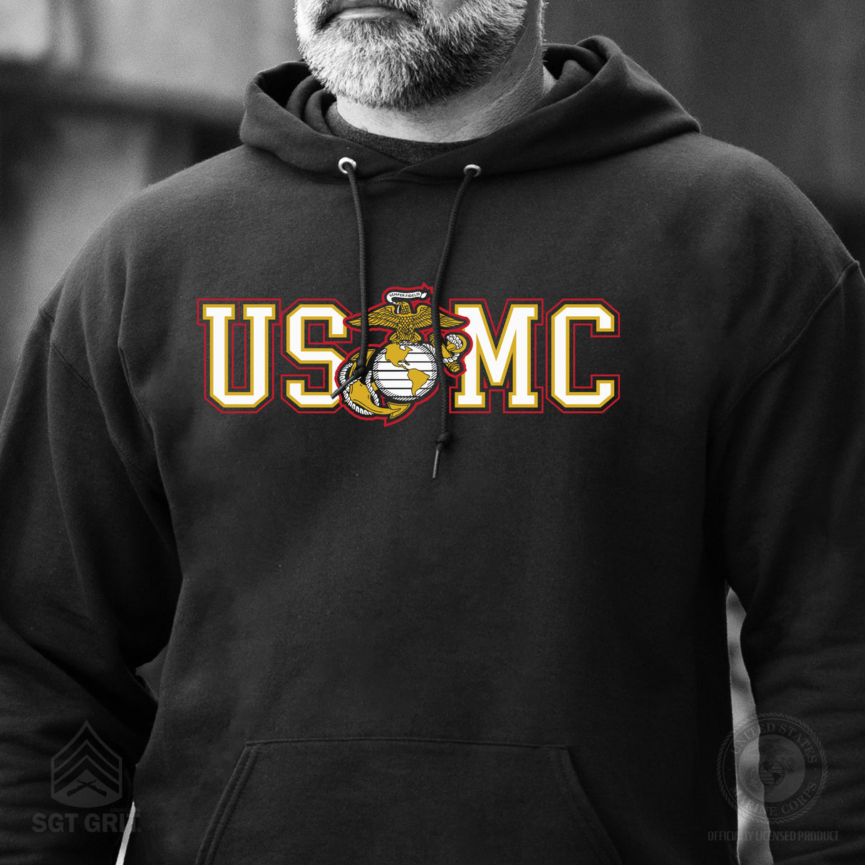 USMC Collegiate EGA Hoodie - SGT GRIT