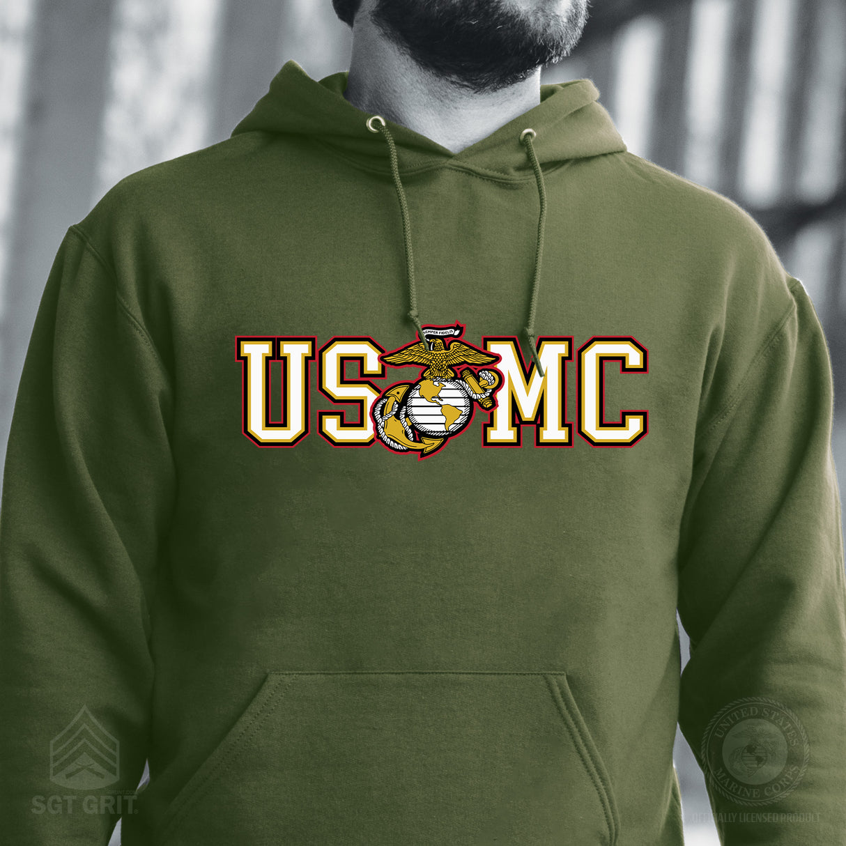 USMC Collegiate EGA Hoodie - SGT GRIT